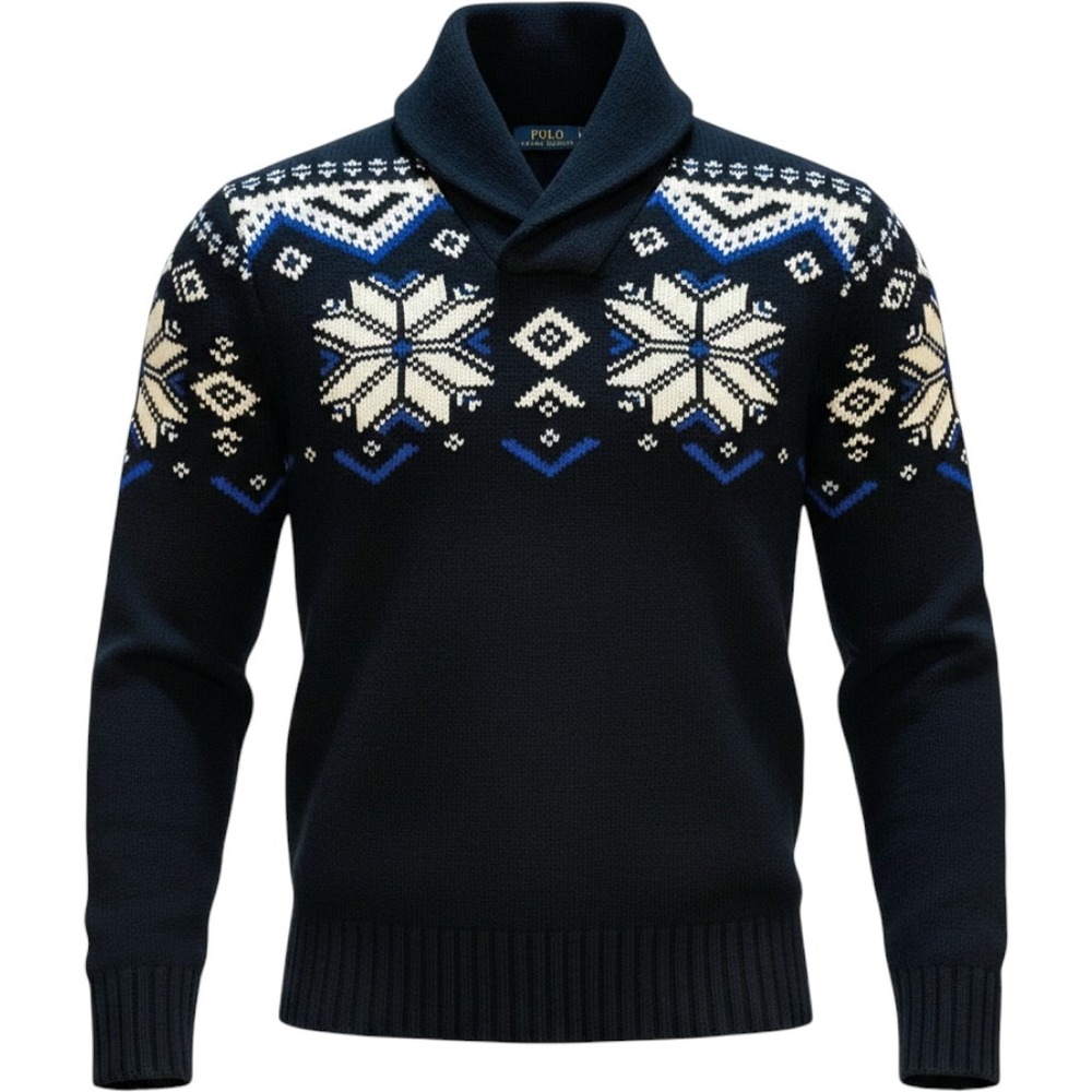 Polo Ralph Lauren Sweater‎ Mens Fathers Day Fair Isle Chunky Designer Nordic XXL